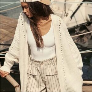 Free People Cream Cardigan
